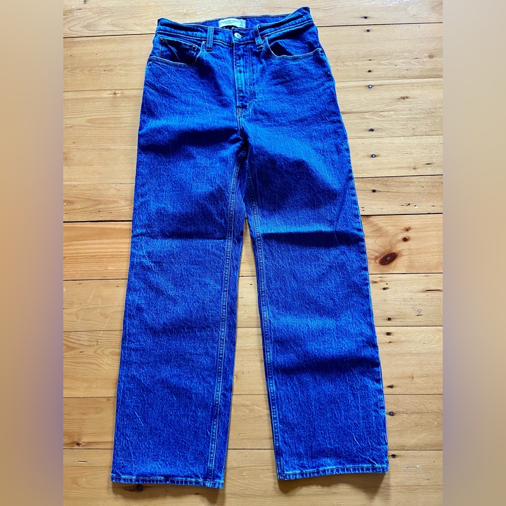 Abercrombie High Rise 90s Relaxed Jean Dark - Short